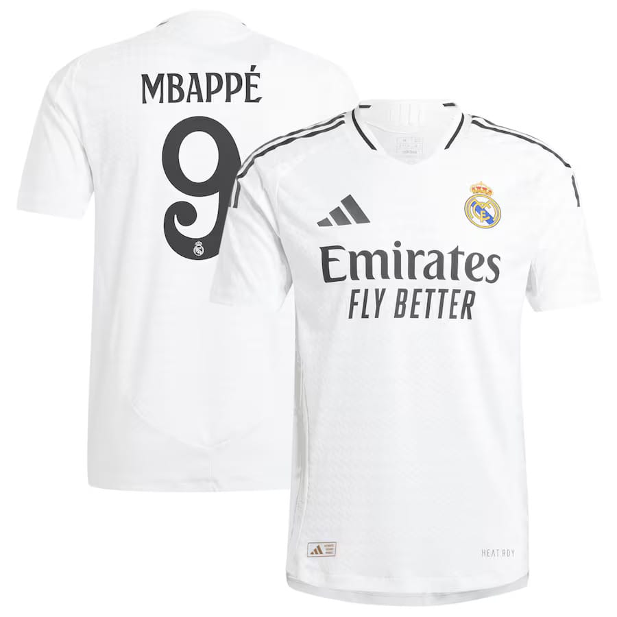 Real Madrid Home Match Jersey 2024 2025 Mbappe